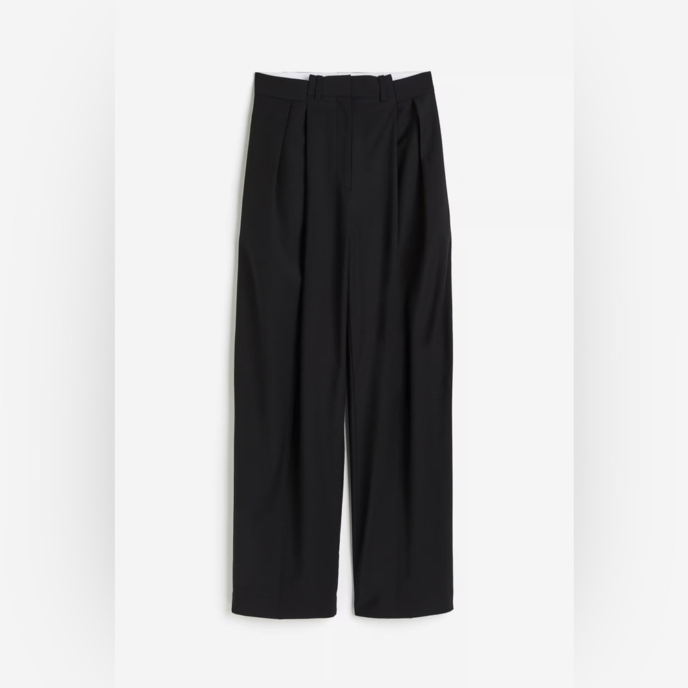 H&M Studio A/W 2023 Wool-Blend Tailored Pants Black 20 NWOT! $129